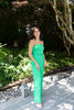 Sleeveless Jumpsuit with Back Tie: Green
