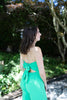 Sleeveless Jumpsuit with Back Tie: Green