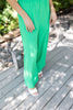 Sleeveless Jumpsuit with Back Tie: Green