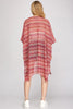 Crochet Knit Cover Up - Fuchsia