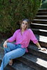 Linen Button Up Shirt - Pink