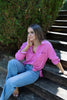 Linen Button Up Shirt - Pink
