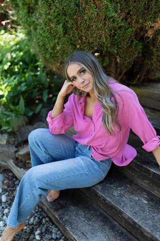 Mockneck Long Sleeve Top - Charcoal