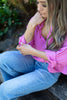 Linen Button Up Shirt - Pink