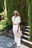 Two Piece Button Up Pant Set - White