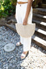 Two Piece Button Up Pant Set - White
