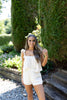 Ruffle Short Set - Cream