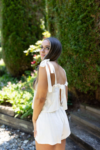 Tube Top With High Waisted Pant - Navy