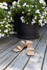 Two Strap Flat Sandal - Taupe