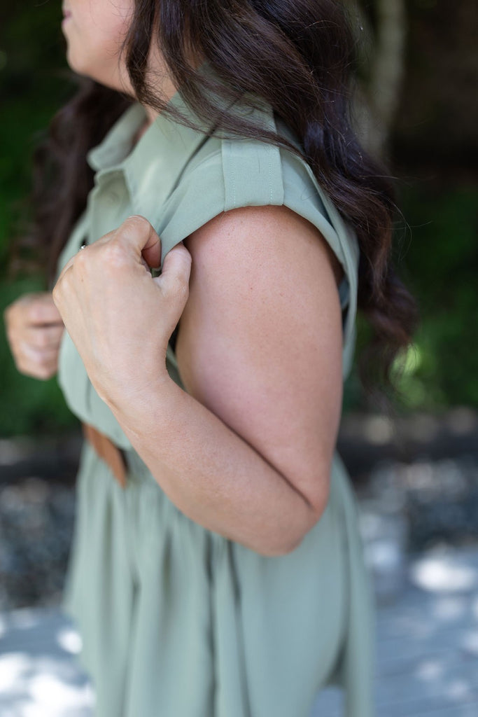 Safari Style Dress - Olive