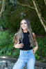Cropped Tank Sweater - Black