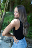 Cropped Tank Sweater - Black