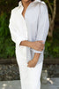 Classic Oversized Button Down - Grey/Whi