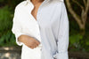 Classic Oversized Button Down - Grey/Whi