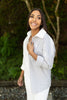 Classic Oversized Button Down - Grey/Whi