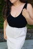 Classic Ribbed VNeck - Black