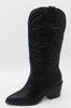 Tall Black Cowboy Boot - Black