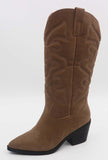 Tall Taupe Cowboy Boot - Taupe