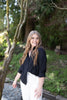 Linen Button Up Shirt - Black