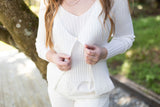 One Button Cardigan - White