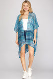 Crochet Knit Cover Up - Blue