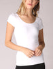 Short Sleeve Fitted Cami - White