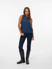 Sleeveless Knit Top - Blue