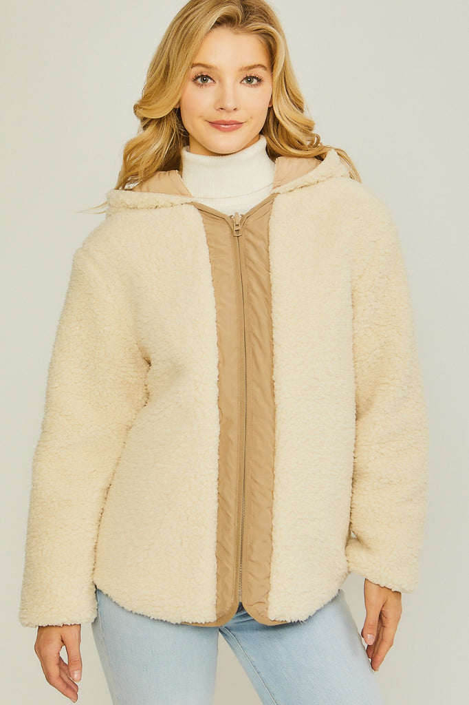Reversible Quilted Jacket - Khaki