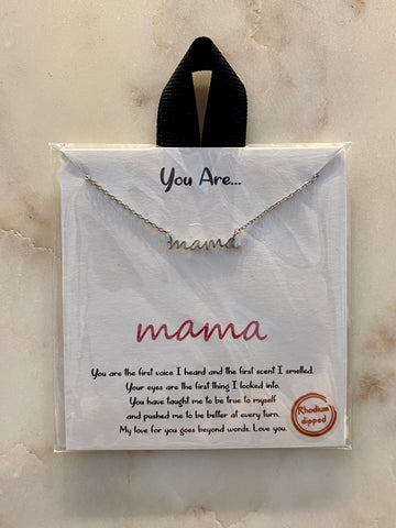 MAMA Script Bracelet - Silver