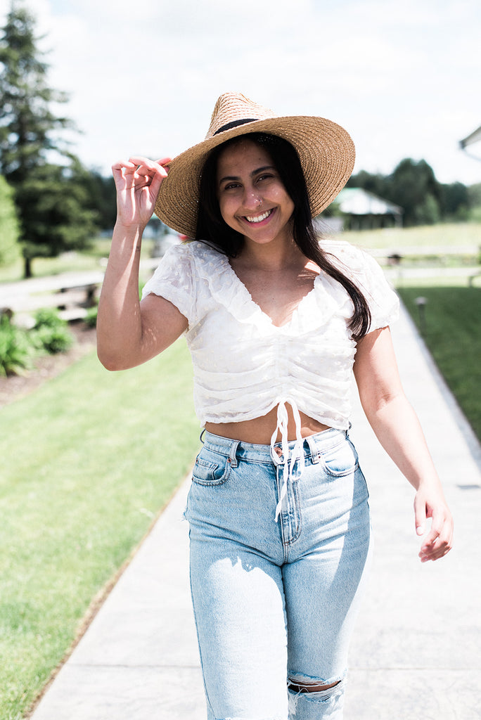 Embroidered Floral Shirt - Cream