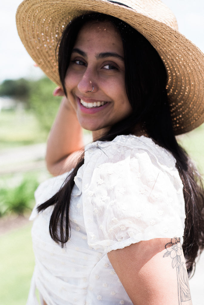 Embroidered Floral Shirt - Cream