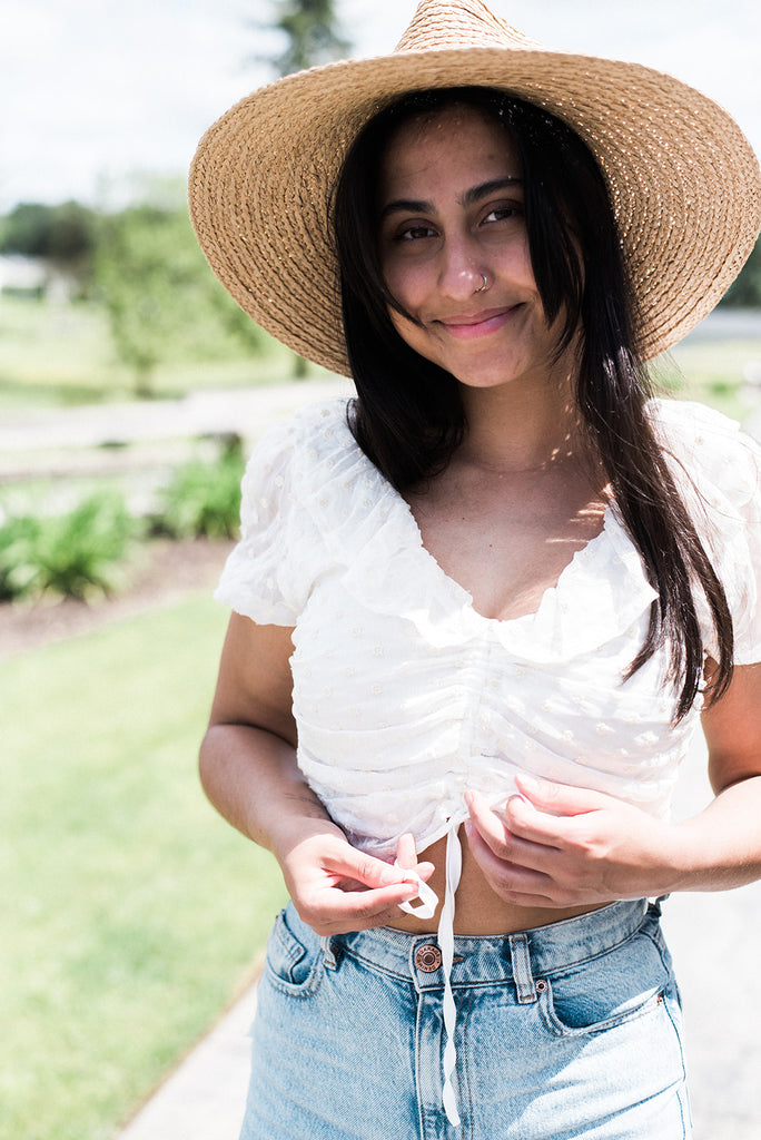 Embroidered Floral Shirt - Cream