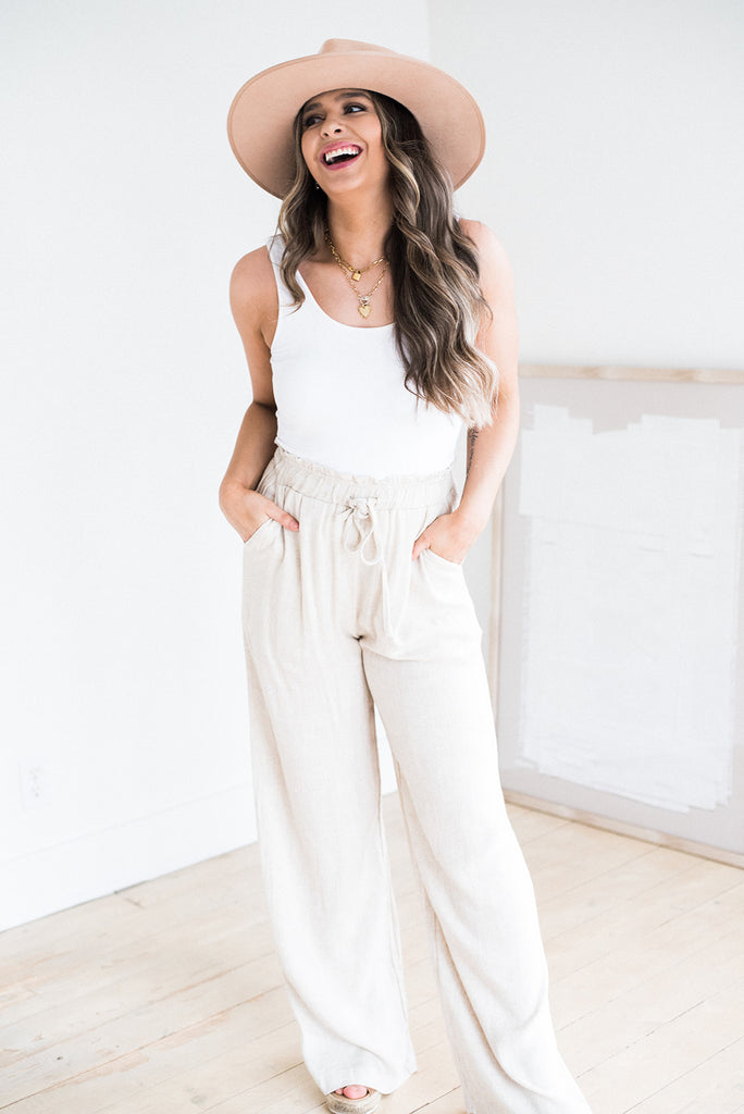 Linen Wide Leg Pants Muse Social Fashion House