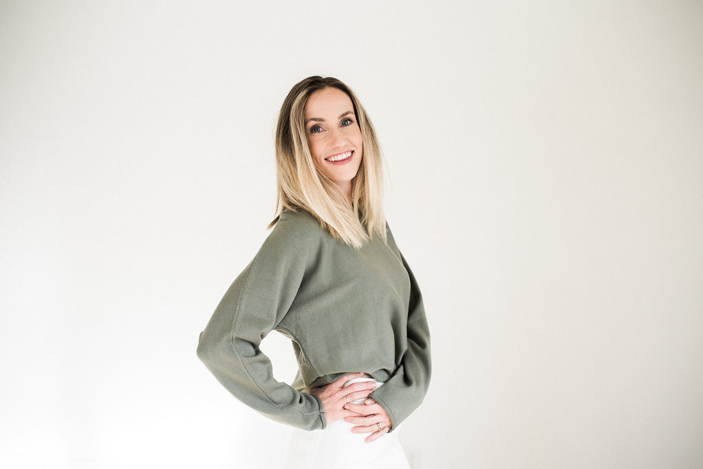 Ribbed Classic Sweater - Basil
