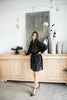 Sequin Dress with Sash - Black