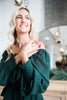 Smocked Swiss Dot Top - Green