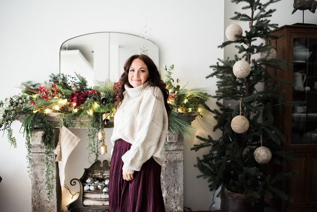 Pleated Satin Skirt - Wine
