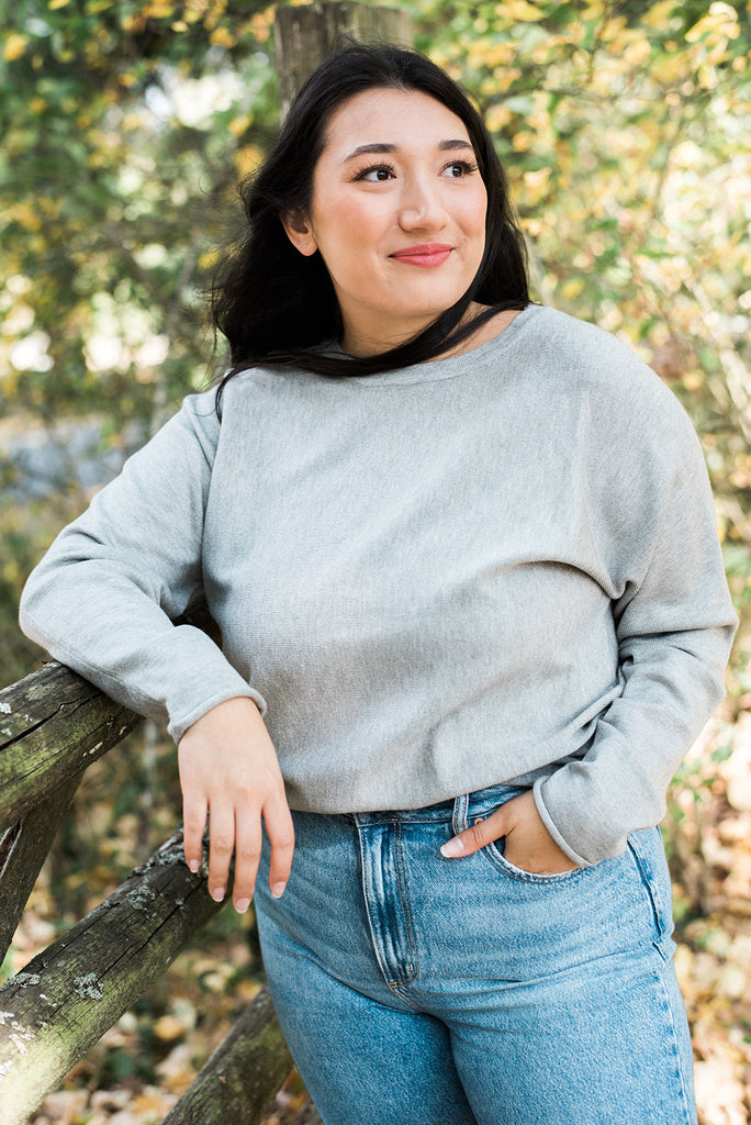 Ribbed Classic Sweater - Grey