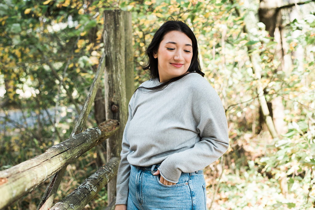 Ribbed Classic Sweater - Grey