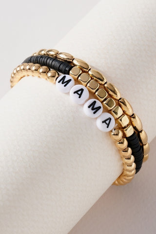 Block Letter MAMA Necklace - Silver