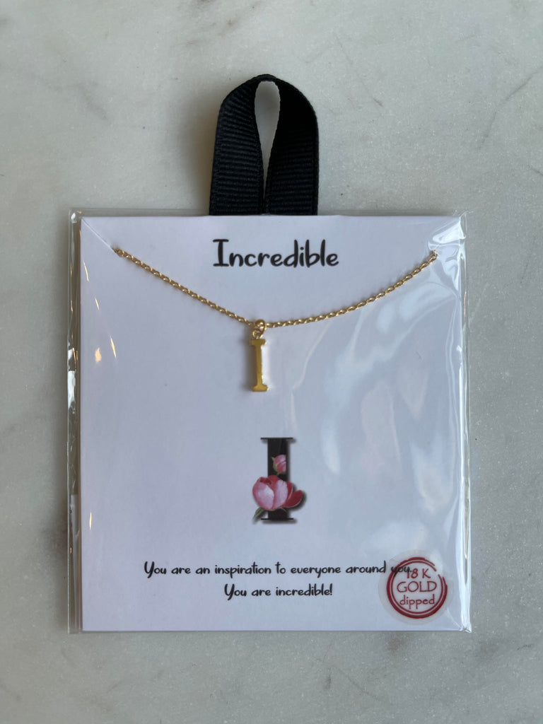 I - Initial Necklace