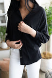 Linen Button Down Shirt - Black