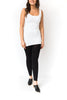 Wide Strap Tank Long - White