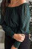 Smocked Swiss Dot Top - Green
