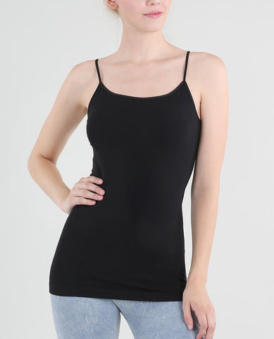 Short Sleeve Fitted Cami - Black