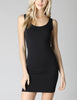 Wide Strap Tank Long - Black