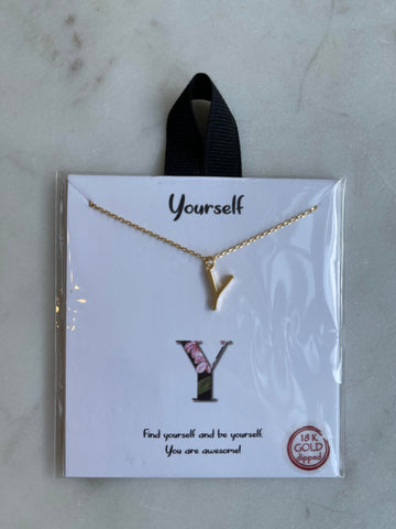 W - Initial Necklace